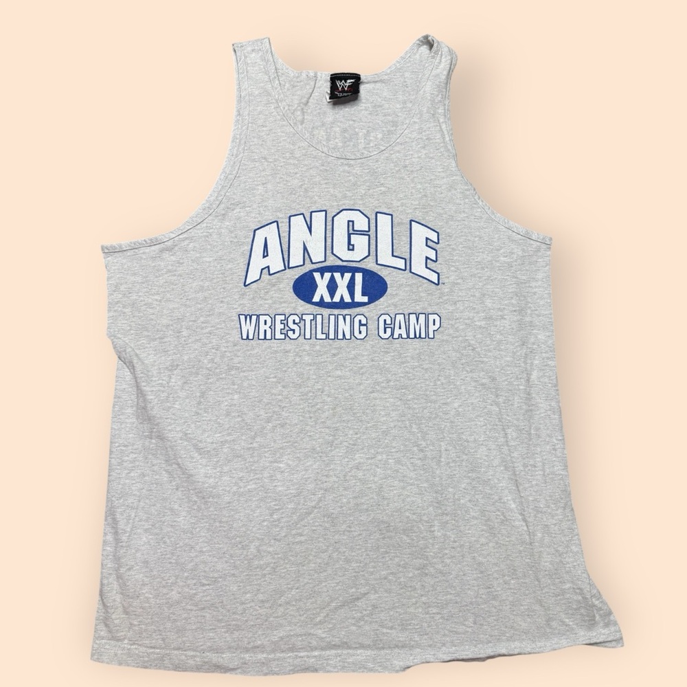 Vintage Kurt Angle WWF Wrestling Camp Tank Top Men’s 2XL Gray Vtg Rare
